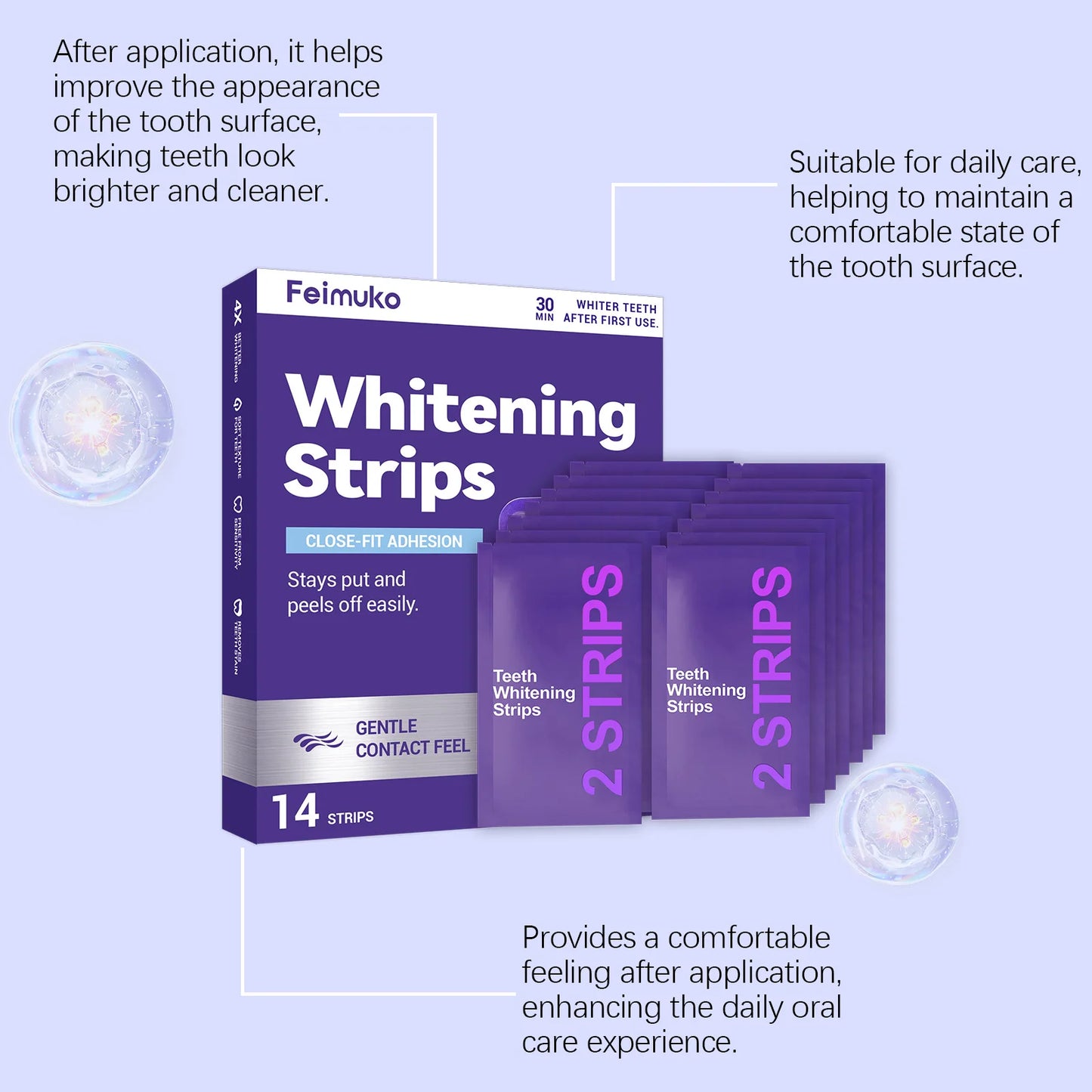 Purple Tooth Whitening Strips