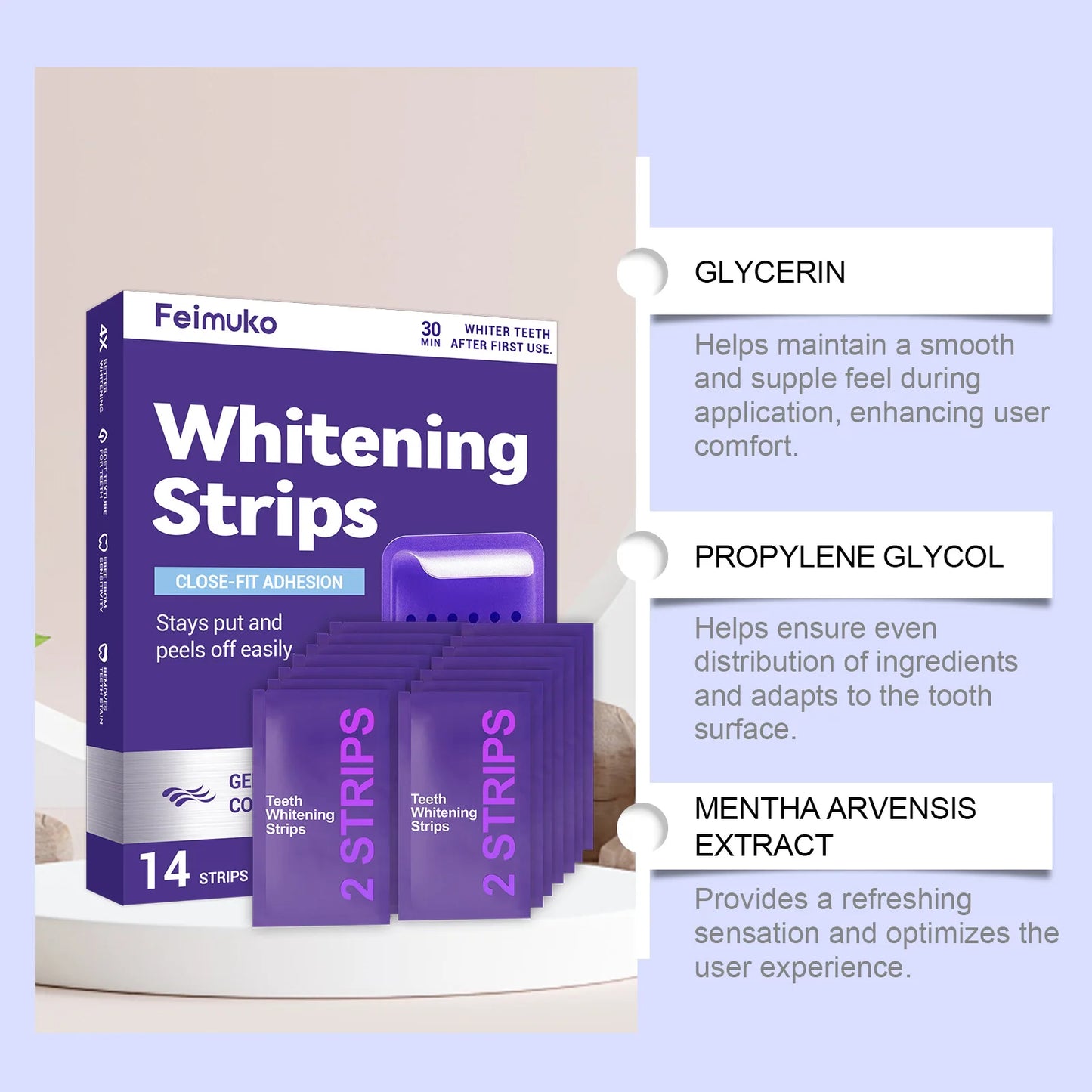 Purple Tooth Whitening Strips